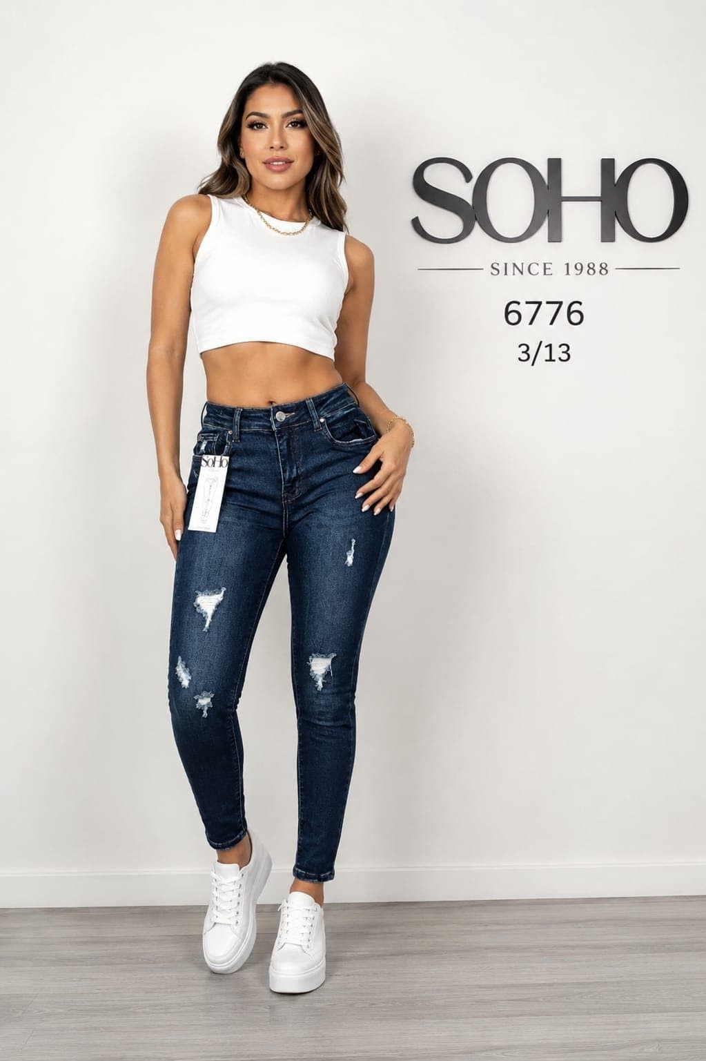 SOHO 6776 Distressed Skinny Jeans sold by ATHERYA