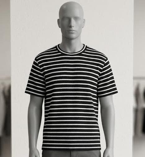 Black-and-White Striped T-Shirt sold by Mi Pequeño Closet - Tiendita D'Sofi