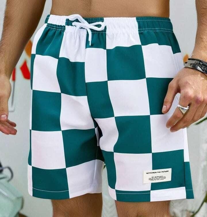 Green Checkerboard Drawstring Shorts sold by Mi Pequeño Closet - Tiendita D'Sofi