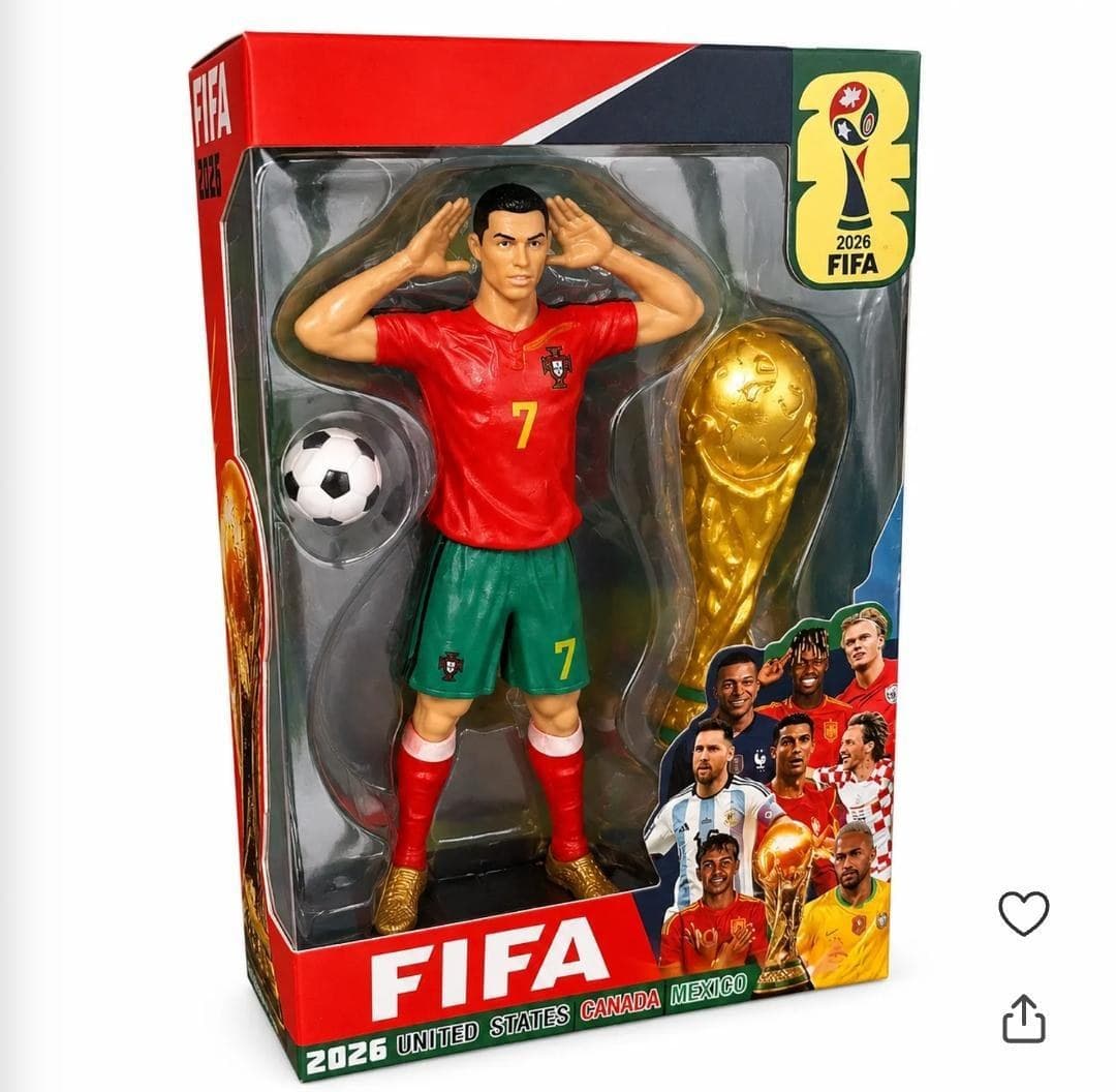 Portugal No. 7 Soccer Figure & Trophy Set sold by Pamper Yourself
