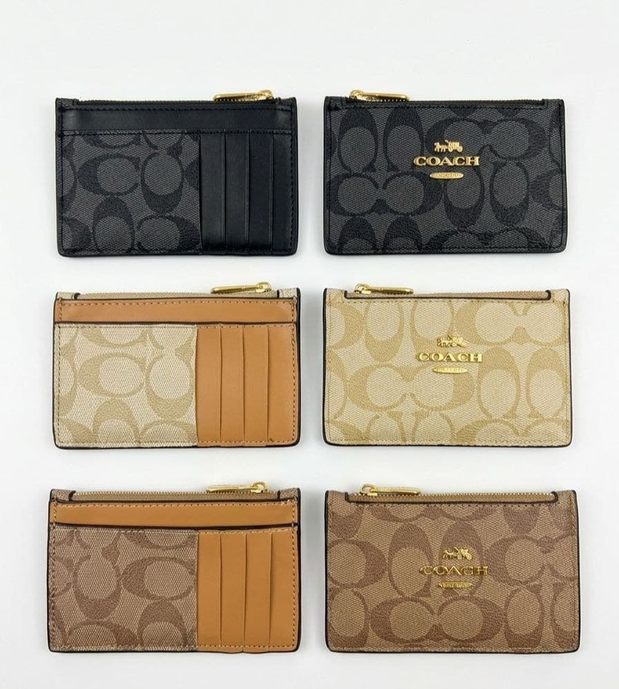 Coach Signature Zip Card Holder - Assorted Colors sold by Pamper Yourself