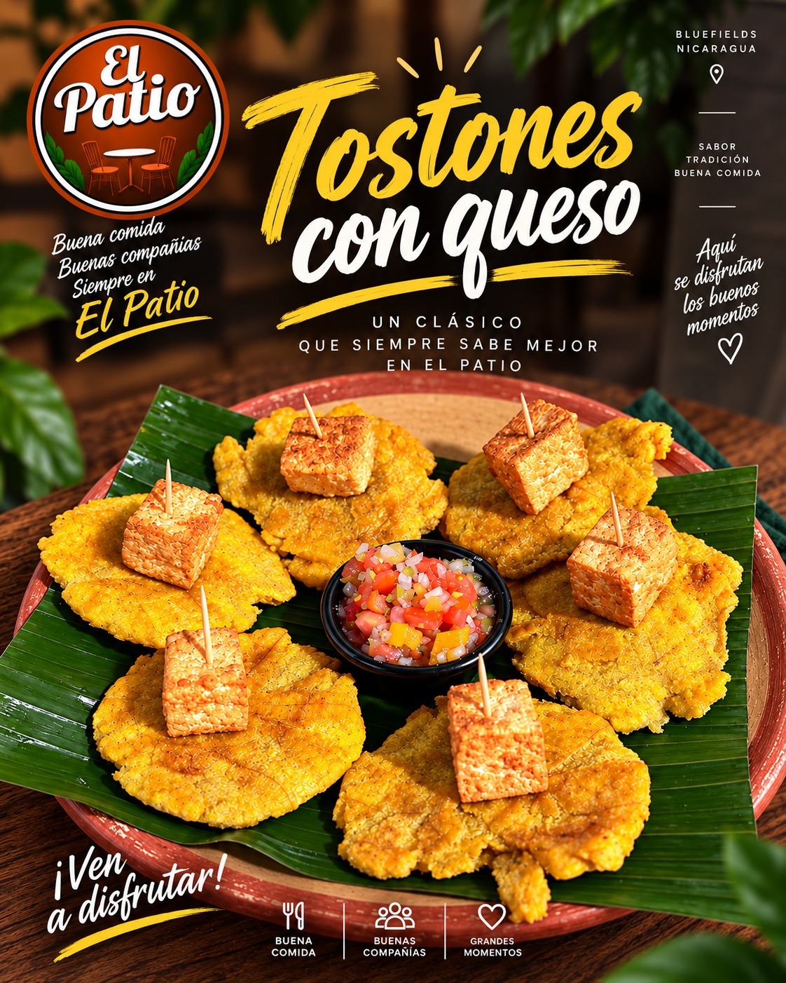 Tostones con queso